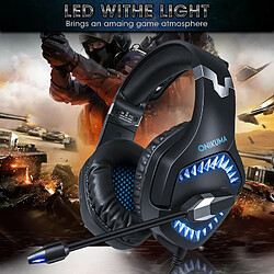 Chrono Casque de Jeu, Micro Casque Gaming PS4, Casque PC Anti-Bruit LED lumière avec 3.5mm