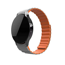 Bracelet en silicone magnétique gris/orange pour votre Samsung Galaxy Watch4 Classic 46mm