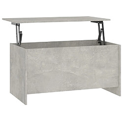 vidaXL Table basse gris béton 102x55,5x52,5 cm bois d'ingénierie