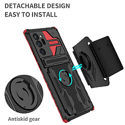 Coque en TPU double couche avec béquille rouge pour votre Samsung Galaxy Note20 Ultra