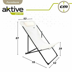 Aktive Chaise Longue Inclinable - Blanc pas cher