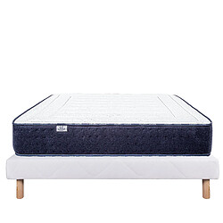 LUXURY LITERIE Ensemble matelas Nuage 90x190 cm + sommier blanc ep 13cm