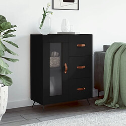 vidaXL Buffet noir 69,5x34x90 cm bois d'ingénierie