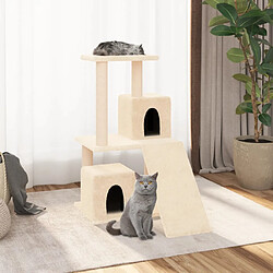 vidaXL Arbre à chat avec griffoirs en sisal Crème 82 cm