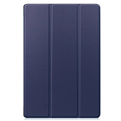 Etui en PU fonction veille/réveil automatique avec support et porte-stylo bleu foncé pour votre Samsung Galaxy Tab S8 Plus