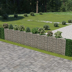 vidaXL Mur de gabion Acier galvanisé 630x30x100 cm