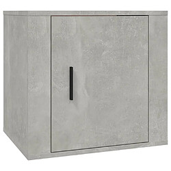 Maison Chic Table de chevet,Table de nuit,Table d'appoint pour salon Gris béton 50x39x47 cm -MN44747