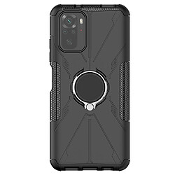 Coque en TPU anti-chocs avec béquille pour votre Xiaomi Redmi Note 10 4G/Note 10S - noir