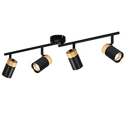 ZMH Pendant 2/3/4 Flamme Spot Plafond Chambre Bois GU10 - Orientable 330°.