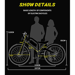 Vélo électrique DUOTTS N26, moteurs 750 W * 2, vitesse maximale de 55 km/h, pneus gonflables 26 * 4,0', batterie Samsung 48 V 20 Ah - Noir pas cher