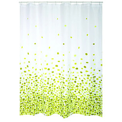 Avis MSV Rideau de douche Polyester BREST 180x200cm QUALITÉ PREMIUM Vert - Anneaux inclus