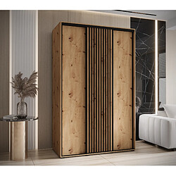 Abiks Meble Armoire SAPPORO 1 À Portes Coulissantes 205,2/150/45 3 Portes (Artisan/Artisan)