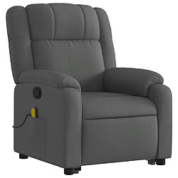 Avis Maison Chic Fauteuil Relax pour salon, Fauteuil de massage inclinable Gris foncé Tissu -GKD30135