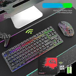 Universal Zysd Niubi Gaming Wireless Gaming Mouse & Clavier, récepteur Nano USB 2.4G, MUTE C