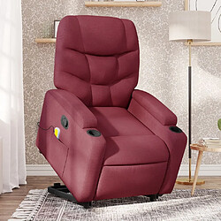 Maison Chic Fauteuil Relax pour salon, Fauteuil inclinable de massage Rouge bordeaux Tissu -GKD68688