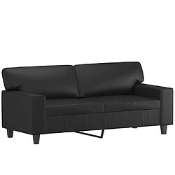 Acheter Maison Chic Canapé 2 places avec oreillers,Sofa de Salon,Canapé droit décoratifs noir 140cm similicuir -GKD349991