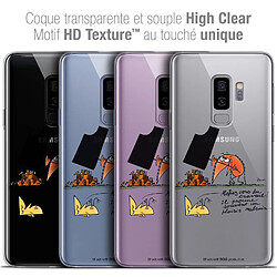 Caseink Coque Housse Etui Samsung Galaxy S9+ (6.2 ) [Crystal Gel HD Collection Les Shadoks ? Design Le Travail - Souple - Ultra Fin - Imprimé en France]