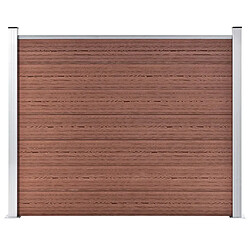 vidaXL Panneau de clôture WPC 180x146 cm Marron