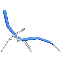 Acheter vidaXL Chaises longues pliables lot de 2 Textilène Bleu