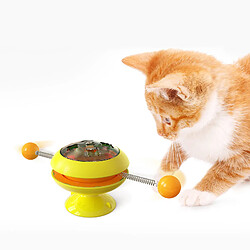 Jouet Interactif D'animal Familier De Boule à Chat De Boule De Plaque Tournante De Chat Avec Le Jaune De Ventouse pas cher