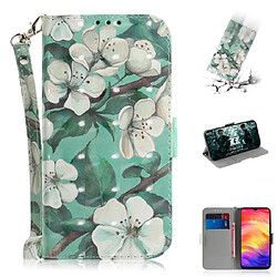 Wewoo Coque Fashion Etui en cuir à rabat avec dessin couleur 3D et fentes pour cartes et porte-cartes Galaxy S10 Plus fleur à aquarelle