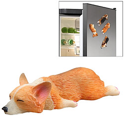 Wewoo Magnet Frigo Décoration de maison belle Rrunk sur sommeil Corgi 3D magnétique boucle de réfrigérateur