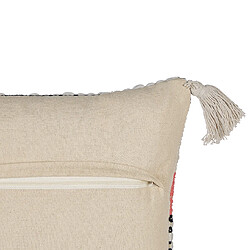 Beliani Lot de 2 coussins EUPHORBIA Bouclé 45 x 45 cm À rayure Beige pas cher