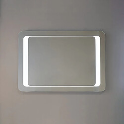 Kiamami Valentina MIROIR À LED RÉTRO-ÉCLAIRÉ AVEC SABLAGE 80X60CM RÉVERSIBLE