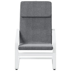 Avis vidaXL Chaise de relaxation Gris foncé Tissu