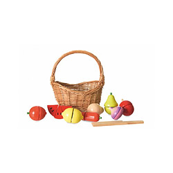 Egmont Toys Set de fruits et legumes en bois dans son panier