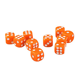 50 X 12mm Opaques Six Dés Sur Place Face Jeux D6 D & D D'orange Rpg