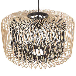 Acheter Beliani Lampe suspension JAVARI Bambou Bois clair