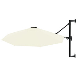 Maison Chic Parasol Jardin | Parasol mural avec mat métallique 300 cm Sable - GKD43555