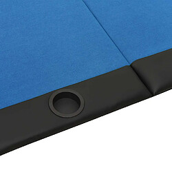 Avis vidaXL Table de poker pliable 10 joueurs Bleu 206x106x75 cm