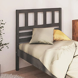 vidaXL Tête de lit Gris 106x4x100 cm Bois massif de pin