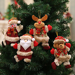 noël vacances ornements en peluche poupée arbre de noël suspendu décor ours pas cher