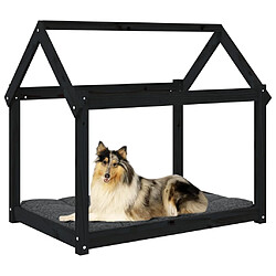 Avis vidaXL Lit pour chien Noir 101x70x90 cm Bois de pin solide