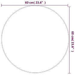 vidaXL Miroir mural Argenté Ø 60 cm Rond pas cher