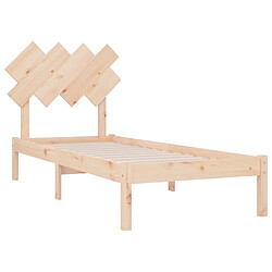 Avis vidaXL Cadre de lit sans matelas 90x190 cm bois massif