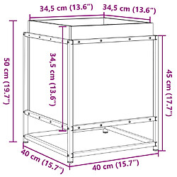 vidaXL Jardinière 40x40x50 cm bois de pin imprégné pas cher