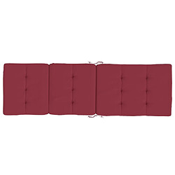 Acheter vidaXL Coussins de chaise longue lot de 2 rouge bordeaux tissu oxford