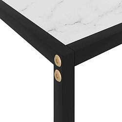 Maison Chic Table console | Meuble d'entrée | Table d'appoint Blanc 120x35x75 cm Verre trempé -GKD93536 pas cher