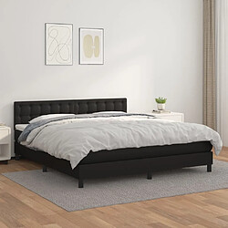 Maison Chic Lit Adulte - Lit simple Lit à sommier tapissier avec matelas moelleux - Meuble de Chambre - Noir 160x200 cm -MN46008