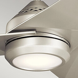 Acheter Elstead Lighting Ventilateur de plafond 152 cm avec lumière LED variable 3000 K, nickel brossé, télécommande