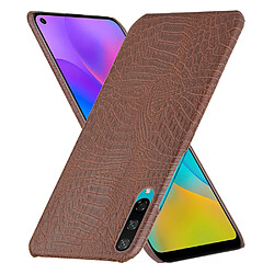 Wewoo Coque Rigide Pour Huawei Honor Play 3 Texture Crocodile antichoc PC + étui en PU marron