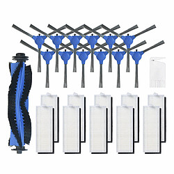 6paires Brosses latérales+10pcs filtres+1pc brosses blanches+1pc brosse à rouleau pour Conga Robot 1090 Aspirateur