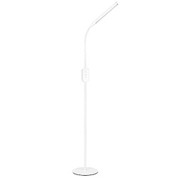 NETTLIFE Lampadaire LED 9 W dimmable Blanc Lampe de lecture sur pied 178cm avec minuterie et fonction mémoire pour salon