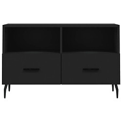 Acheter vidaXL Meuble TV Noir 80x36x50 cm Bois d'ingénierie