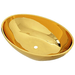 vidaXL Lavabo 40 x 33 x 13,5 cm Céramique Doré