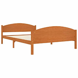 Avis Maison Chic Lit adulte - Lit simple Cadre de lit,Structure du lit Contemporain Marron miel Bois de pin massif 160x200 cm -MN38053